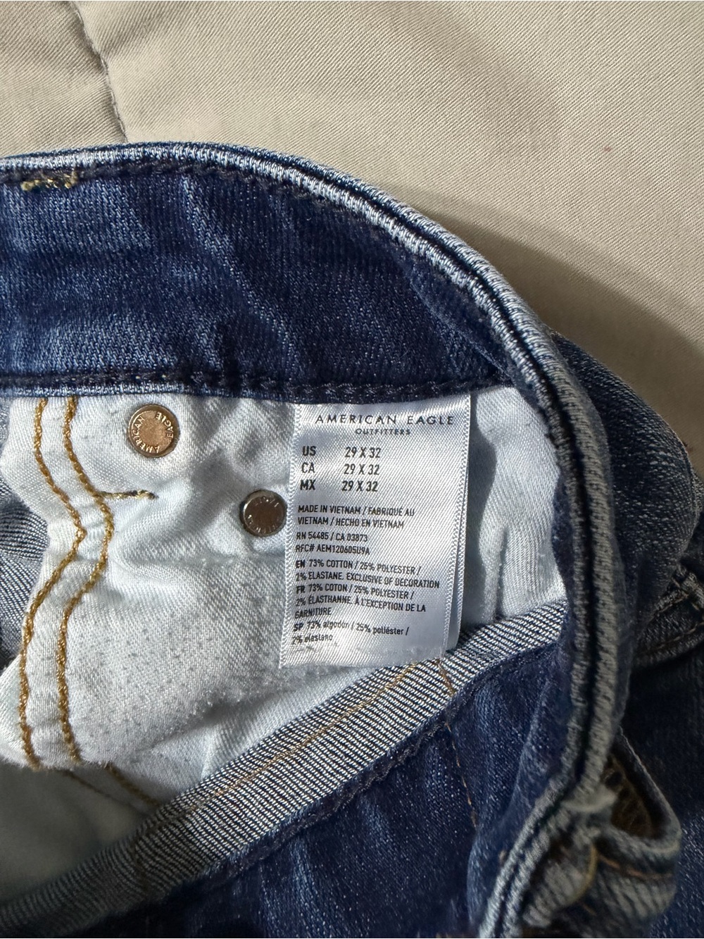 American Eagle Outfitters Men's Slim Airflex+ Jeans size 29x32 - Picture 5 of 5